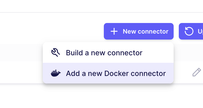 Add a new Docker connector